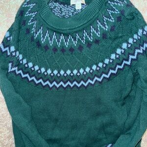Target Green and Purple Patterned Sweater